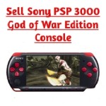 Sony PSP 3000 God of War Edition – black and red handheld system front view